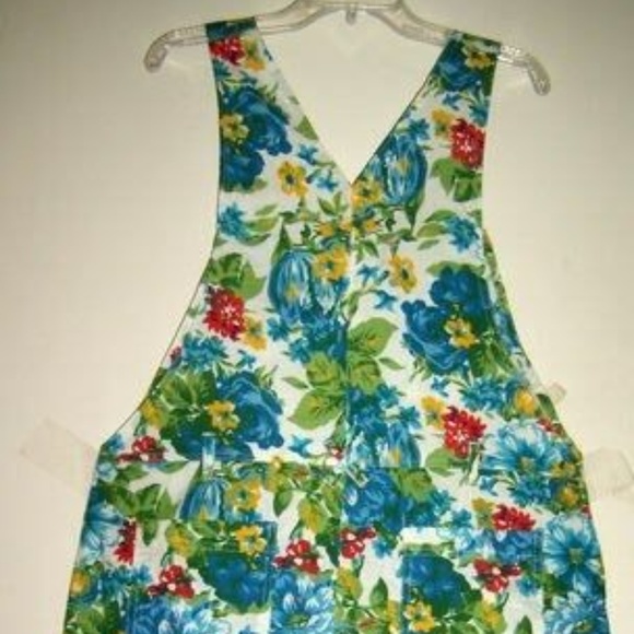 Ture Vintage rare fun fashion floral print sexy overalls shortalls